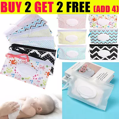 Reusable Baby Wet Wipe Bag Box Tissue Case Wipes Holder Refillable Wet Wipe Bag • £4.99