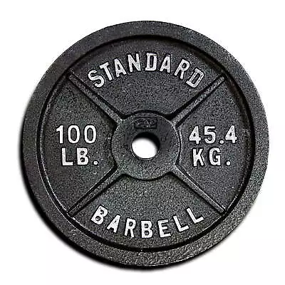 CAP Barbell 100 LB Olympic Single Cast Iron Weight Plate For Weightlifting Gym • $188.99