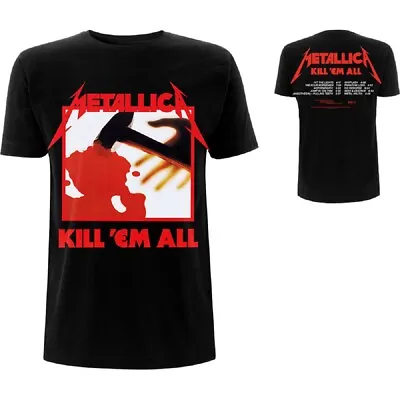 Metallica Kill Em All Album Tracks List (Back Print) T-Shirt Adult Large Tee • $26.99