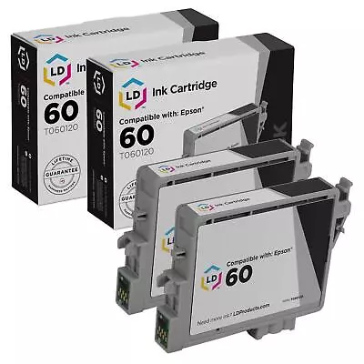 LD T060120 T060 Black Ink Cartridge Set Of 2 For Epson C88 CX3800 CX3810 CX4200 • $8.99