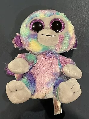 Ty Beanie Boos ZURI The Monkey W/ Glitter Eyes 6  Beanbag Plush-No Hang Tag • $8.75