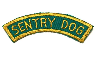 Sentry Dog Tab Military Police Twill Cut Edge Vietnam Era Patch US Army P3314 • $9.99