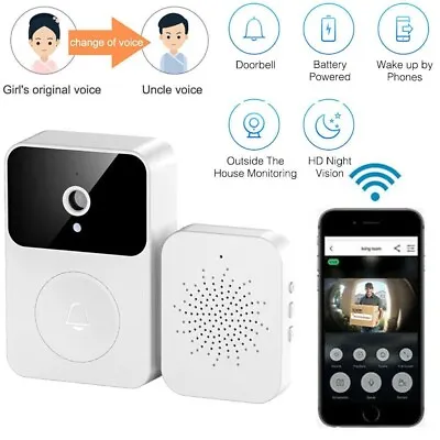 $20.99 • Buy Smart Wireless WiFi Ring Doorbell Security Intercom Video Camera Door Bell Chime