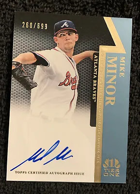 2011 Topps Tier One On The Rise Auto /699 Mike Minor #OR-MM Auto • $5