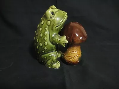 Vintage Frog & Mushroom 'hugger' Salt And Pepper Shakers • $6