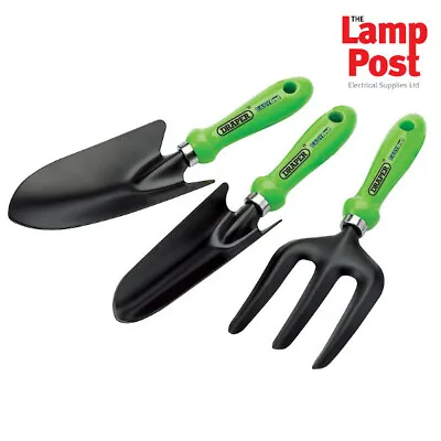 Draper Tools 83972 3 Piece Garden Hand Tool Set - Trowel Fork Transplanter • £9.99