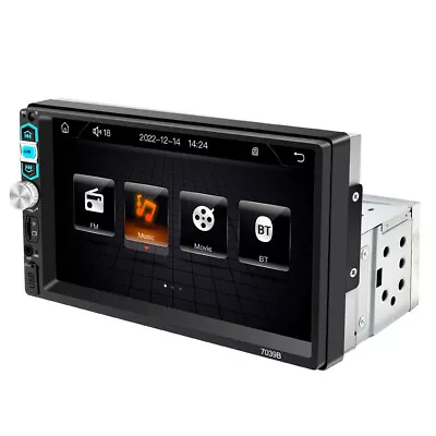 1Din Car Stereo Radio 7in Bluetooth Touch Screen For Wired Carplay Android Auto • $65.36