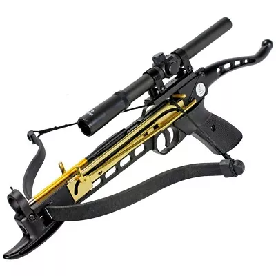 Tactical 80 LB ARCHERY HUNTING Gun SELF COCKING PISTOL CROSSBOW W/ ARROWS BOLTS • $55.05