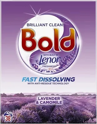 Bold Lavender & Camomile Washing Powder With Built In Lenor - 38 Washes - 2.47kg • £13.99
