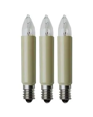 3x EGB Small Shank Candle 65mm Ivory E10 All Editions 3 Piece • $4