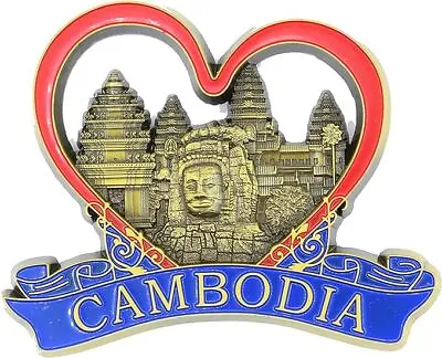 3D - CAMBODIA-PHNOM PENH- Souvenir Fridge Magnet Kitchen DecorHoliday Gift-Metal • £4.49