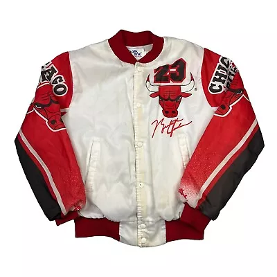 Chalk Line VTG 80s Chicago Bulls Michael Jordan 23 Bomber Jacket Youth S Small • $71.99