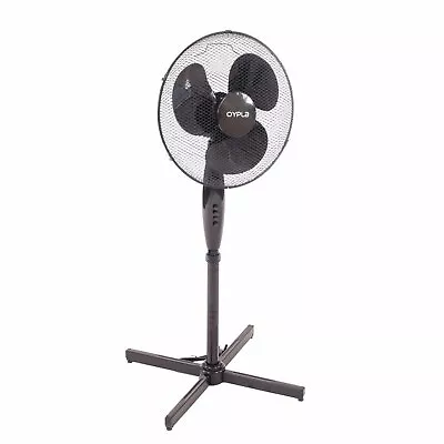 NEW! 16  Oscillating Black Extendable Free Standing Tower Pedestal Cooling Fan • £17.99