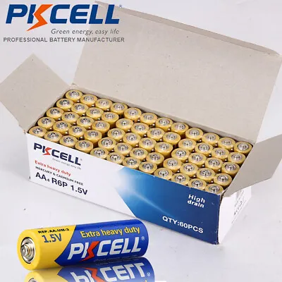 100Pcs AA Batteries Double A Cell 1.5V E91 R6P PC1500 Carbon-Zinc For TV Remote • $18.90