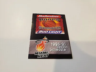 RS20 Miami Heat 1996/97 NBA Basketball Pocket Schedule - Budweiser Set • $2.39