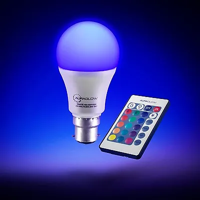 AURAGLOW Remote Control Colour Changing Dimmable LED Light Bulb B22 E27 3rd Gen • £10.99