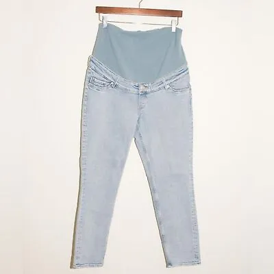 H&M &Denim Light Wash Maternity Jeans Sz M • $25