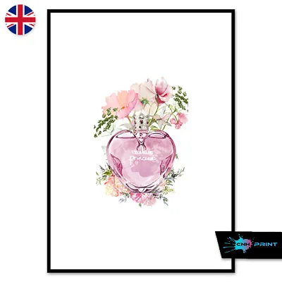 £2.10 • Buy Pink Perfume Bottle Fashion Poster Print A4 A3 Wall Art Home Decor 1456