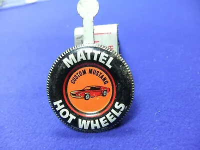 Tin Badge Mattel Hot Wheels Custom Mustang 1967 Hong Kong Toys Cars Advert • £6.30