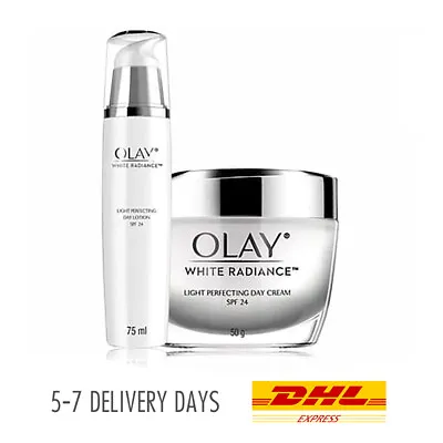 $112.49 • Buy SET 2: [OLAY] White Radiance Light Perfecting Day Cream And Lotion SPF 24