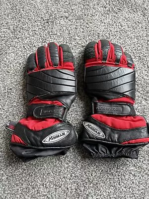 Ashman Leather Motorcycle Gloves  Waterproof Thinsulate 3M Men’s Medium • $19.91