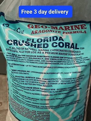 1KG Caribsea Crushed Coral + 🔥FREE MESH BAG🔥 PH/KH/BUFFER Marine/freshwater • £12.99