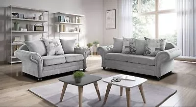 Chesterfield Style Sofas Multiple Options Light Grey Dark Grey Cushion Included • £309