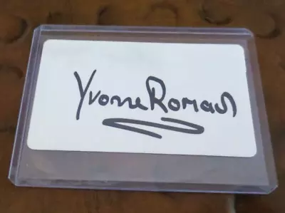 Yvonne Romain Actress Signed Autographed Card Circus Of Horrors Curse Werewolf • $26.89
