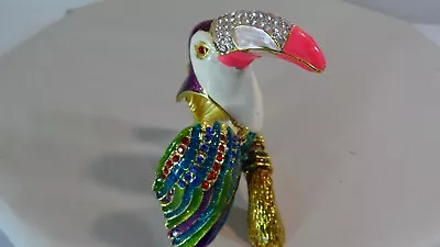 Cloisonne Toucan Trinket Box Magnetic 3.5  X 2  • $10.49