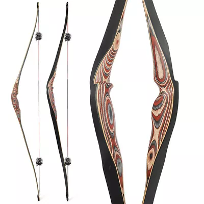 58'' Traditional Longbow 20-55lbs Recurve Bow Hunting Horsebow Archery Target • $173.96