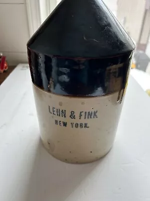 Vintage 1 Gallon Stoneware Advertising Jug-lehn & Fink New York • $24.95