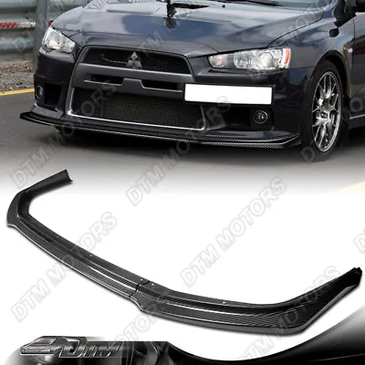 For 08-15 Mits.EVO X 10 Evolution R-Style Carbon Fiber Front Bumper Lip Spoiler • $229.99