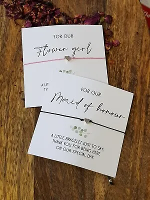 £1.50 • Buy Bridesmaid, Maid Of Honour, Flower Girl, Wedding Gift, Thank You Bracelet - EP7