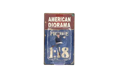 Sitting Mechanic Drinking American Diorama 1:18 3.5  Man Guy Figure • $8.59