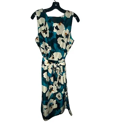Vintage Oscar De La Renta Women's Bold Floral Belted Dress Sz 16 • $65