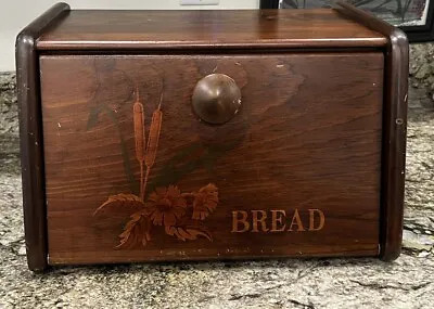 Vintage Wooden Bread Box Farm Kitchen • $35