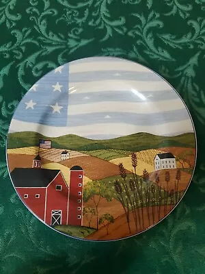 Warren Kimble AMERICA THE BEAUTIFUL Salad Plate 8 1/4   1999 Red Barn GUC • $7.50