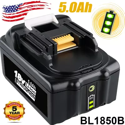 For Makita 18V 5Ah BL1860 BL1850 LXT Lithium Ion Battery BL1830 BL1850 WITH LED • $20.89