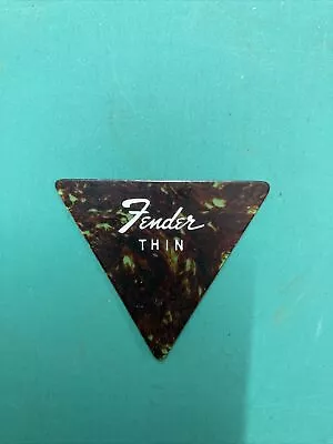 Vintage 1960s Pre CBS Fender Thin Triangle Guitar Pick Faux Tortoise • $15