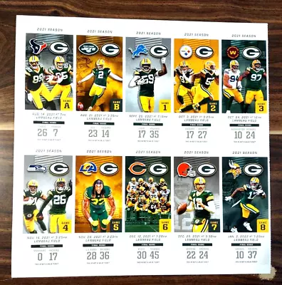 Green Bay Packers 2021 Season Ticket Holder Commemorative Tickets Multicolor • $18.95