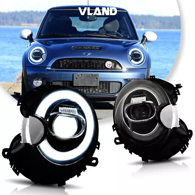 Full LED Headlights For 2007-2013 Mini Cooper R56 R57 R58 R59 Sequential A Pair • $339.99