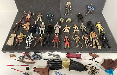 30 Star Wars Action Figures LFL Hasbro 1990's 2000's W/Accessories Parts • $35.99
