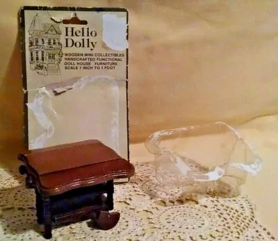 Dollhouse Table Hello Dolly Vintage Price 7298 Drop Leaf Wooden Serving Cart. • $12.99