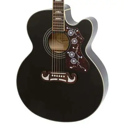 Epiphone J-200 EC Acoustic-Electric Guitar - Black • $448