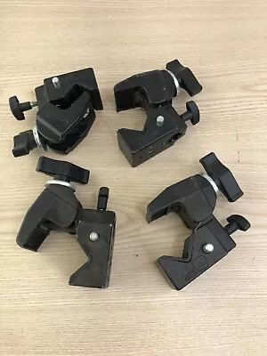 (4) Manfrotto Super Clamp Art 035 Max Load 15Kg Italy Made Missing Upper Jaw Pad • $49.99