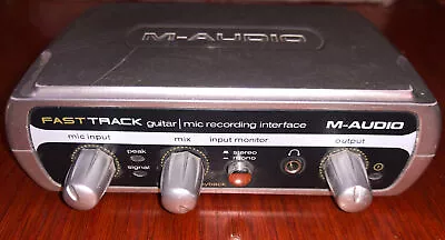 M-Audio Fast Track Guitar Instrument Mic Recording USB Digital Audio Interface • $25