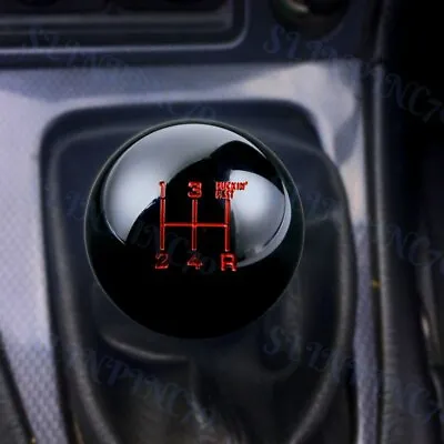 5 Speed Fuckin' Fast Round Ball BLACK Gear Shift Knob Lever M8 M10 M12 Thread X1 • $12.38