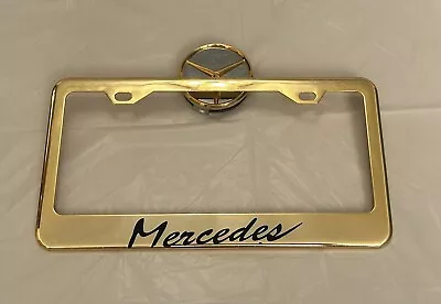 Mercedes Au-tomotive License Plate Frame Gold • $19.99