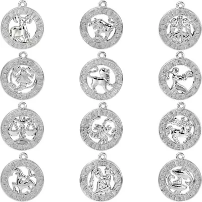 24Pcs Antique Silver Religion Charms  Jewelry Making Zodiac Charms  DIY • £5.84