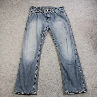 Levi 514 Jeans Mens 32 X 29 Straight Leg Blue Denim Stone Wash 2000s Vintage • $6.50